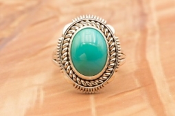 Artie Yellowhorse Sleeping Beauty Turquoise Sterling Silver Ring